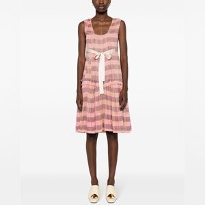 Prada Pink Plaid Pinafore Dress - sz 46(IT)